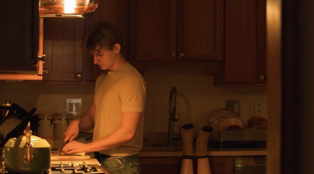 Standa Vecera on set of For The Record, still 4